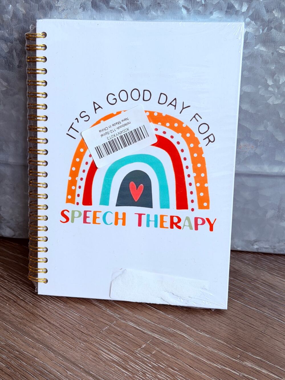 Boho Rainbow Speech Therapy Spiral Notebook SLP Gift Journal